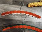Set Of 7 Vintage Satin   Crocheted Wooden Hangers 1960 s-1990 s Vintage Clothes 
