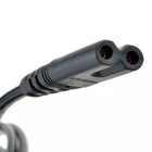 5ft 2-prong Ac Power Cable Cord Lead Plug For Most Vizio Jvc Rca Tv Lcd Led Hdtv