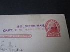 Vtg 1917 Wwi Soldiers Mail American Red Cross Capt Hamlen Q m r c  2 Line Cancel