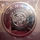 1964 Canada Silver  1 Dollar Coin Elizabeth Ii Commemorative Uncirculated Sealed