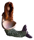 Artisan Mermaid Figurine Sculpture Coastal Nautical Decor Sea Siren Shell Bowl