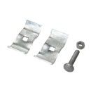 Plutreas Chain Link Fence Panel Clamps 1-3 8  Dog Kennel Silver 