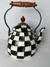 Mackenzie-childs Courtly Check Enamel Tea Kettle - 3 Quart