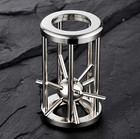 1pc Stainless Steel Cage Puzzle Challenge Brain Teaser Game Toy Silver - New