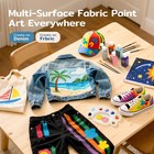 Fabric Paint Set - Permanent   Washer Safe  18 Vibrant Colors  In Bottles  60   