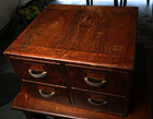 Vintage Globe Wernicke 4 Drawer Wooden Card Catalog File Cabinet