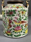Antique Chinese Famille Rose Phoenix Teapot Brass Handle Qing C 1850