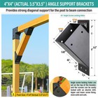 Ajovw 8 Pcs 45 Degree Angle Support Bracket For 4  x4   Wooden Posts 3 5  x3 5  