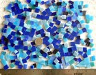 Blue   Turquoise Mix Stained Glass Tiles  285 Pieces For Mosaic And Crafts