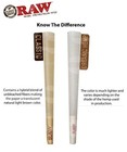 Authentic Raw Organic King Size Hemp Pre-rolled Cones 200 Pack   Free Shipping