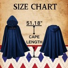 Lmyove Men Hooded Velvet Cloak Adult Medieval Renaissance Cape Black 39 4  