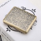  3 retro Bronze Metal Cigarette Box Case Double Sided Pocket Holder For