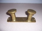 Vtg 5 5  Marine Bollard Double Horn Brass Boat Cleat Base-nautical Maritime