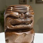 Antique Vtg Hawaii Hawaiian Carved Tiki Man Statue Wood Art 6in Hand 