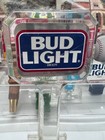 New Vintage Bud Light Beer Tap Handle Knob Top Draft   Bar Keg Acrylic W base