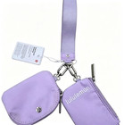 Us Lulemon Style Yoga Key Wallet Wristlet - Dual Pouch Buckle Bag With Wrist