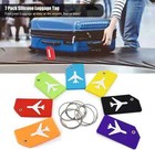 7 Pack Silicone Luggage Tag Baggage Handbag Travel Suitcase Tags With Name Id