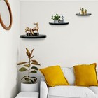 3 Set Metal Glass Shelf For Wall Decor Bathroom Living Room Bedroom Kitchen M   