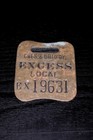 Rare Antique C o Rr Metal Baggage Tag Express Local Ex 19631 - 1 5 x1 75 