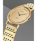 Titan Edge Nr1595ym01 Ultra Thin Gold Stainless Steel Silver Dial Mens Watch