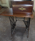 Antique 1914 Singer Red Eye Maple Leaf 128k Sewing Machine F5199991 Bentwood