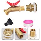 Brass Rain Barrel Spigot Quarter Turn Ball Valve Spigot With Bulkhead Fitting