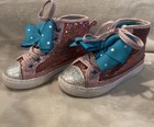 Nickelodeon Jojo Siwa Girl s Glitter High Top Sneakers - Pink Little Girl Sz 11