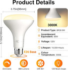 12 Pack Br30 Flood Light Bulb Indoor  Warm White Recessed Light Bulbs