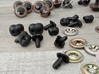 Vintage Large Lot Of Round Plastic Teddy Bear Eyes   Noses Different Sizes
