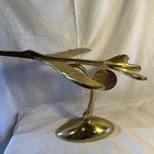 Desktop Brass Airplane Jet On Brass Base Sculpture 14    Long Handcrafted In India