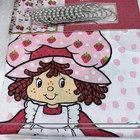 Strawberry Shortcake Shower Curtain Set 13pc 72x72 With Metal Roller Hooks New