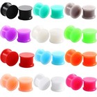 24-piece Silicone Ear Gauge Plugs  Double Flare  00g-1 Inch 12mm