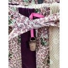 Chessa Davis Vintage Purple Velvet Floral Lace Patchwork Maxi Skirt Cottagecore