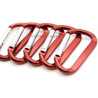 Wholesale Lot 12 24 50 100 Pcs 2 25  Red Aluminum D Shaped Carabiner Belt Clip