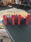 Lot Of 2 Thomas   Friends Wooden Train Stacking Elevated Risers 4 Way 2 Way Nice