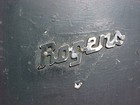 1966s 14x20 Rogers Vintage Drums Steel Grey Ripple Bass Drum Shell - Black Paint