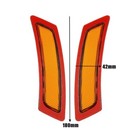 Pair Amber Front Bumper Side Marker Reflectors For Bmw F10 528i 535i 550i 11-14