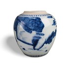 Chinese Blue   White Porcelain Jar