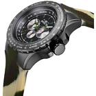 Invicta Men s Watch Aviator Quartz Chrono Gunmetal And Green Dial Strap 39307