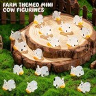 100 Pcs Luminous Mini Cow Figurines  Mini Resin Cow Figurines  Miniature Figurin