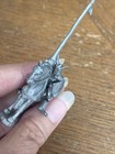 Vtg 1986 Ral Partha Mini Pewter Horned Knight Joust Dungeons   Dragons Ad d