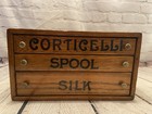 Vintage Corticelli Spool Silk Cabinet Drawers Thread 3 Drawer