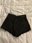 Distressed Black Denim Shorts High Waisted Women   s