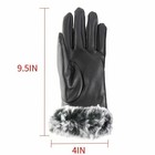 Womens Gloves Lambskin Leather Winter Warm Driving Soft Lining Thermal Gloves