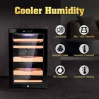Tcfundy 65l Electronic Cigar Cooler Humidor Stable Humidity Cedar Wood Shelf