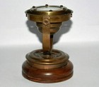 Antique Brass Nautical Gimbal Compass Vintage Ship Binnacle Gimballed