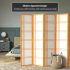 6 Ft  Tall Double Cross Shoji Screen - Honey - 8 Panels
