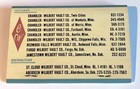 Vintage 1960s Unstruck Matchbook Wilbert Burial Vault Coffin Casket Funeral Home