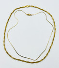 Set Of Two Vintage 80 s Gold Tone Layering Chain Necklaces
