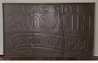 Milk Cows For Sale Embossed Metal Sign Patina Farmhouse Style 3    W X 5    L